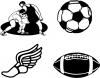 Wrestling, Soccer, Track, Football